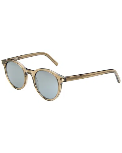 Saint Laurent Unisex Sl342 49mm Sunglasses In Brown
