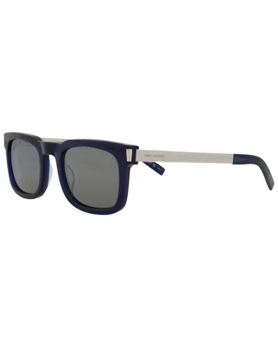 Saint Laurent Unisex Sl581 51mm Sunglasses In Blue