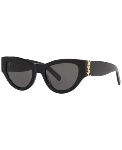 Saint Laurent Cassandre Cat-eye Sunglasses In Black