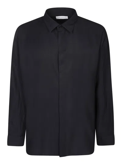 Saint Laurent Universal White Shirt In Black