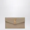 Saint Laurent Uptown Cassandre Clutch Bag In Neutral