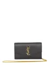 Saint Laurent Uptown Chain Wallet In Black