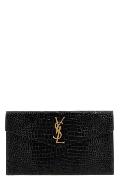 Saint Laurent 'uptown' Clutch In Black