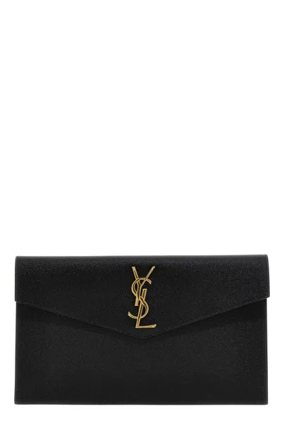 Saint Laurent 'uptown' Clutch In Black