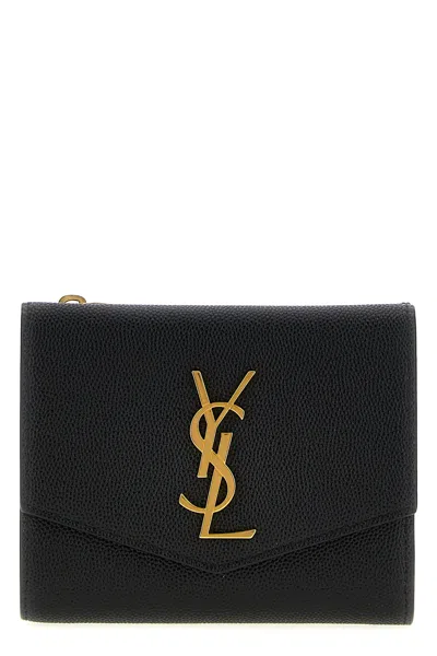Saint Laurent 'uptown Compact' Wallet In Black