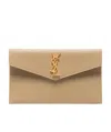 Saint Laurent Uptown Envelope Clutch In Nude