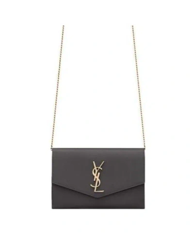 Saint Laurent Uptown Logo Crossbody Bag In Black