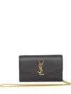 Saint Laurent Uptown Monogram Cross Body Bag In Black