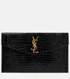 Saint Laurent Clutch Uptown Aus Lackleder In Nero