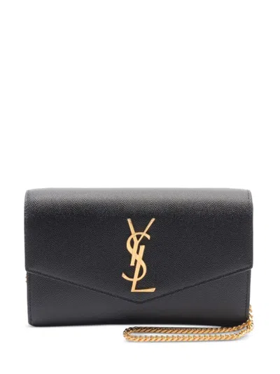Pre-owned Saint Laurent Uptown Wallet In Black