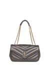 Saint Laurent Urban Grey Loulou Medium Shoulder Bag In Gray