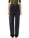 Saint Laurent 90s Style Slim-fit Jeans In Black Rock Denim In Blue