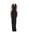 Saint Laurent Jersey Gown In Black