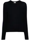 Saint Laurent V-neck Knitted Jumper In Blue