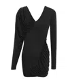Saint Laurent Cupro Mini Dress In Black