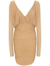 Saint Laurent Minikleid Mit V-ausschnitt In Neutrals
