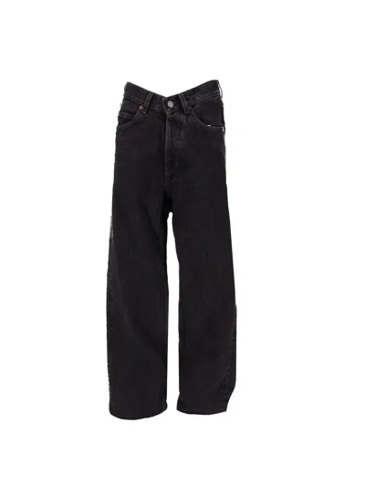 Saint Laurent V Waist Baggy Jeans In Multi