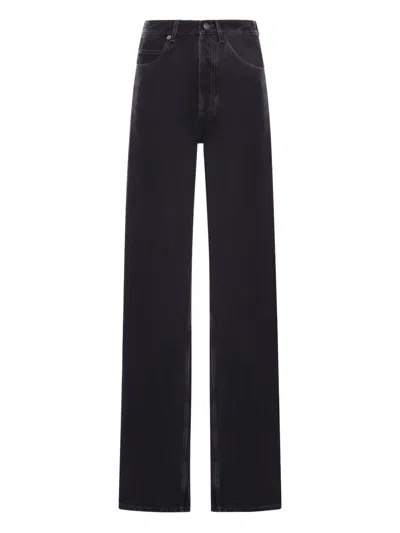 SAINT LAURENT V-WAIST WIDE-LEG JEANS
