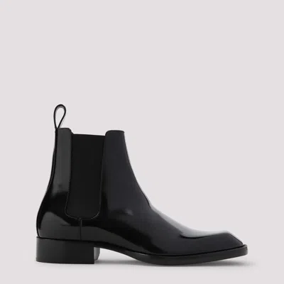 Saint Laurent Vadim Polished-leather Chelsea Boots In Black