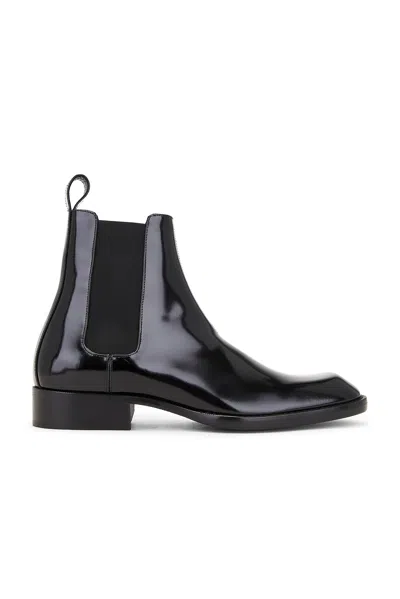 Saint Laurent Vadim Polished-leather Chelsea Boots In Black