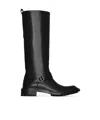 Saint Laurent Vadim Leather Ankle Boots With Buckle Detail In Black