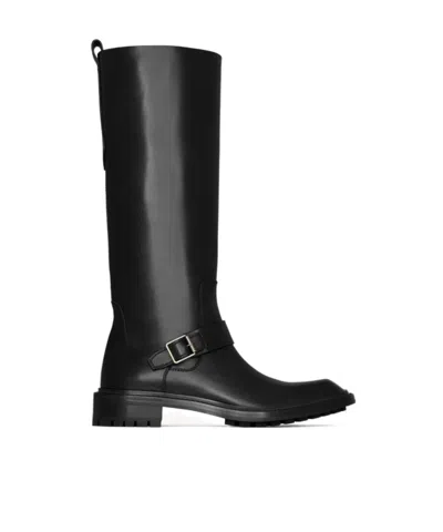 SAINT LAURENT SAINT LAURENT VADIM SQUARE TOE BUCKLED BOOTS