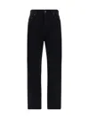 Saint Laurent Vanessa Denim Jeans Women In Plain Carbon Black