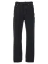 Saint Laurent Carrot-fit Jeans With A Washed Effect In Black