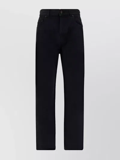 Saint Laurent Vanessa Monochrome Denim Pants With Back Pockets