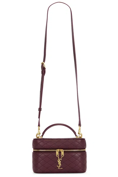 Saint Laurent Vanity Bag With Strap In Purple