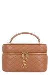 Saint Laurent Gaby Quilted Mini Tote Bag In Brown