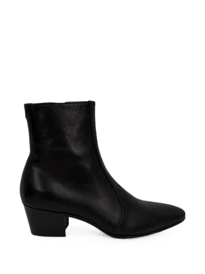Pre-owned Saint Laurent Vassili Ankle Boots In Black