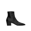 Saint Laurent Pointed Ankle Boots In Black