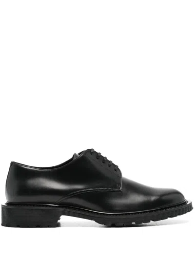 Saint Laurent Vaughn 20 Leather Loafers In Black