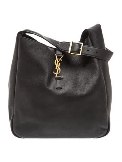 Pre-owned Saint Laurent Vegetarian Leather Le 5 À 7 Large 2023 In Black