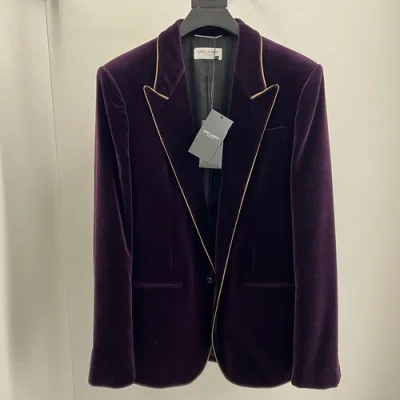Pre-owned Saint Laurent Velour Blazer In All Sizes In Purple