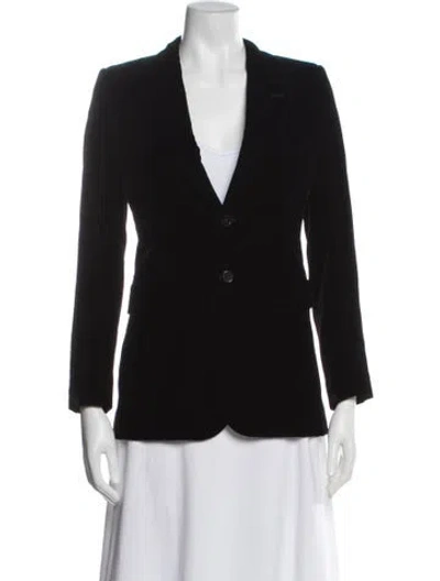 Pre-owned Saint Laurent Velvet Blazer In Black