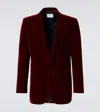 Saint Laurent Lapel Long-sleeved Suit Coat In Red