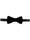 Saint Laurent Yves Bow Tie In Silk Satin Accessories In Black