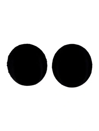 Pre-owned Saint Laurent Velvet Clip-on Earrings In Black