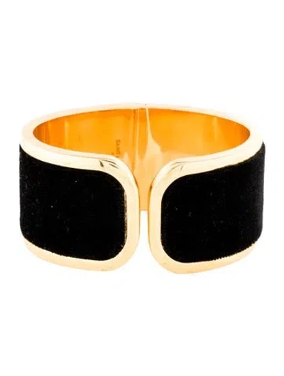 Pre-owned Saint Laurent Velvet Cuff, 6" In Black
