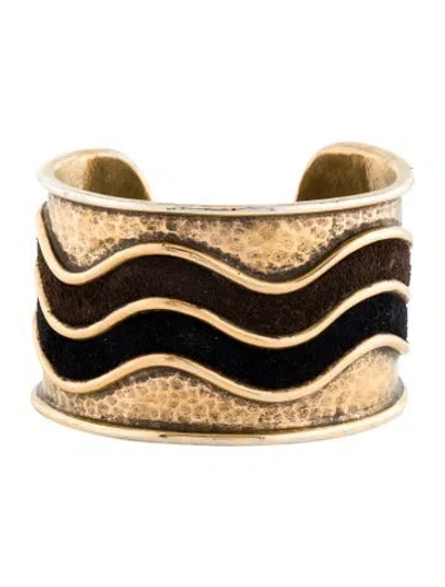 Pre-owned Saint Laurent Velvet Cuff Bracelet, 7.5" In Multi