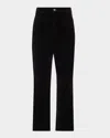 Saint Laurent Velvet Flare Trousers In Black
