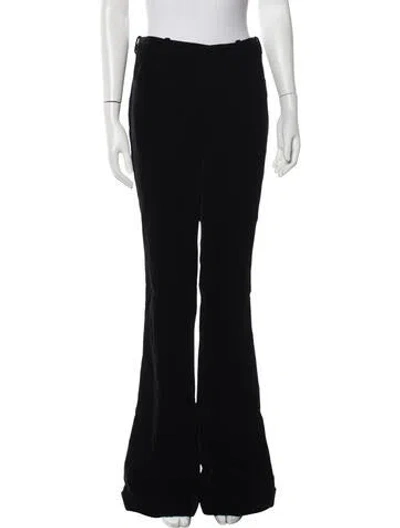 Pre-owned Saint Laurent Velvet Flared Pants W/ Tags In Black