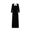 Saint Laurent Velvet Long Dress Women In Black