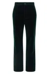 Saint Laurent Green Straight Leg Pants In Green