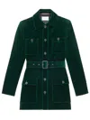 Saint Laurent Velvet Safari Jacket Belted Waist
