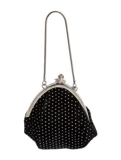 Pre-owned Saint Laurent Velvet Serpent Purse Small In Black