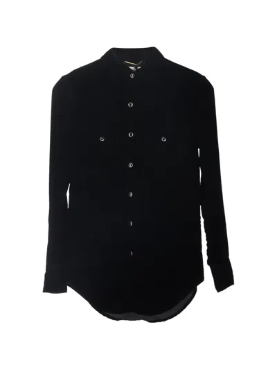 Pre-owned Saint Laurent Velvet Shirt In Black