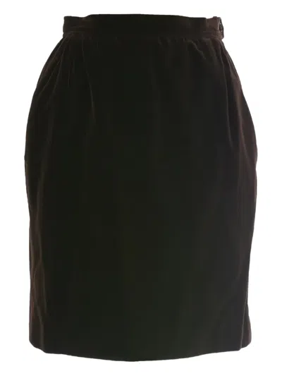 Pre-owned Saint Laurent Velvet Skirt